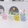 3D Printed Flower Shape Makeup Brush Holder, Floral Pen Pencil Holder, Aesthetic Cute Flower Home Decor, Desktop Organizer for Home Office