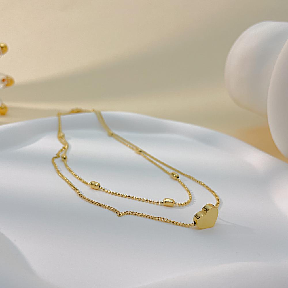 OPK Двухслойное колье Love из титановой стали