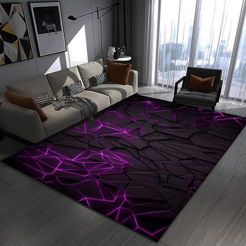 3D Abstract Geometric Illusion Area Rug Carpet for Living Room Modern Bedroom Sofa Doormat Decor Kid Game Non-slip Floor Mat