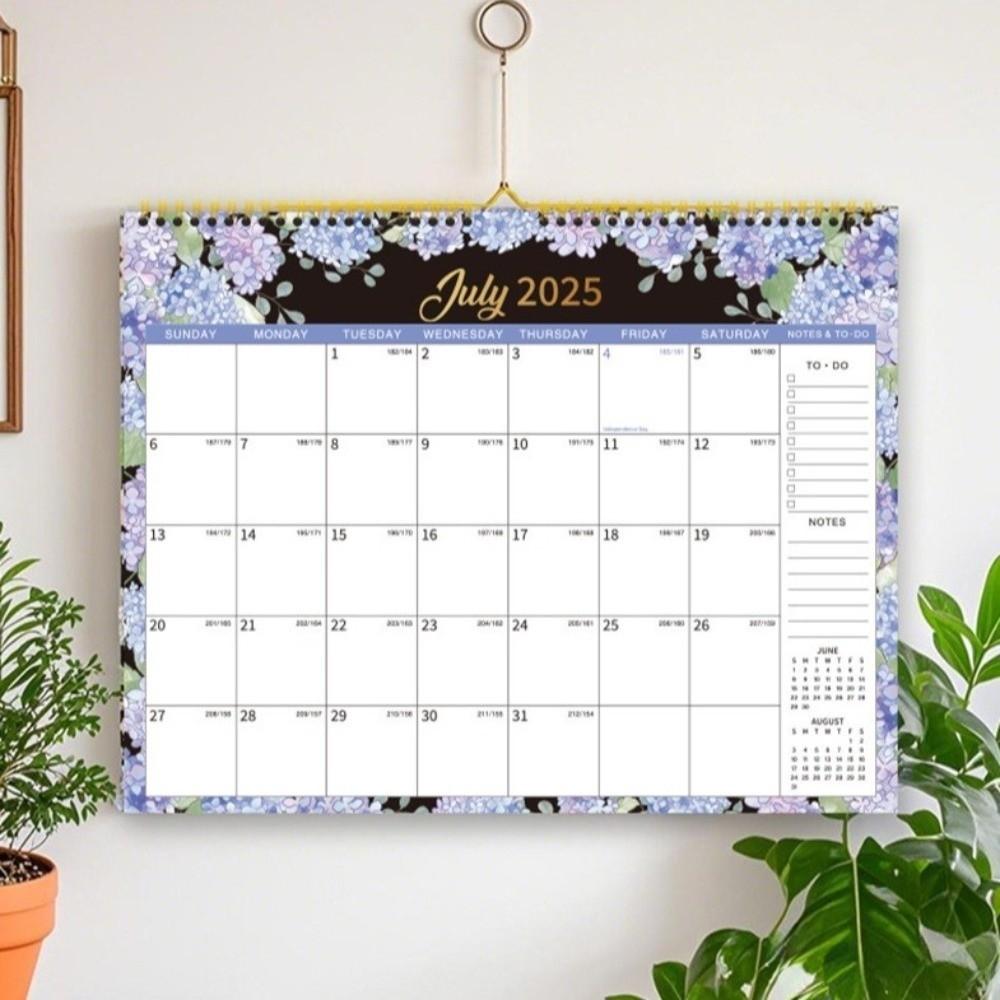 Creative Coil Calendar Spacious 18-Month Calendar Wall Decor Hanging Calendar Family Planning
