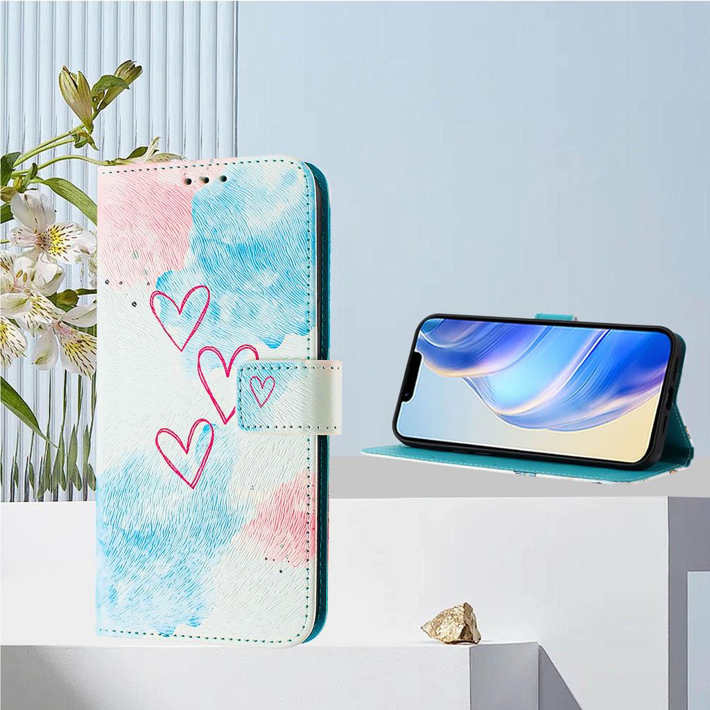 Love Luxury Painted Leather Case Wallet PU Leather Book Style Cover for Oneplus 9R,8T,Nord CE2 5G,Nord 2T,Nord N300,Oneplus 11 12...