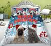 Рождественский Подарок Пододеяльник Наволочка Набор из Двух или Трех Предметов Креативная 3D Цифровая Печать Полиэстер