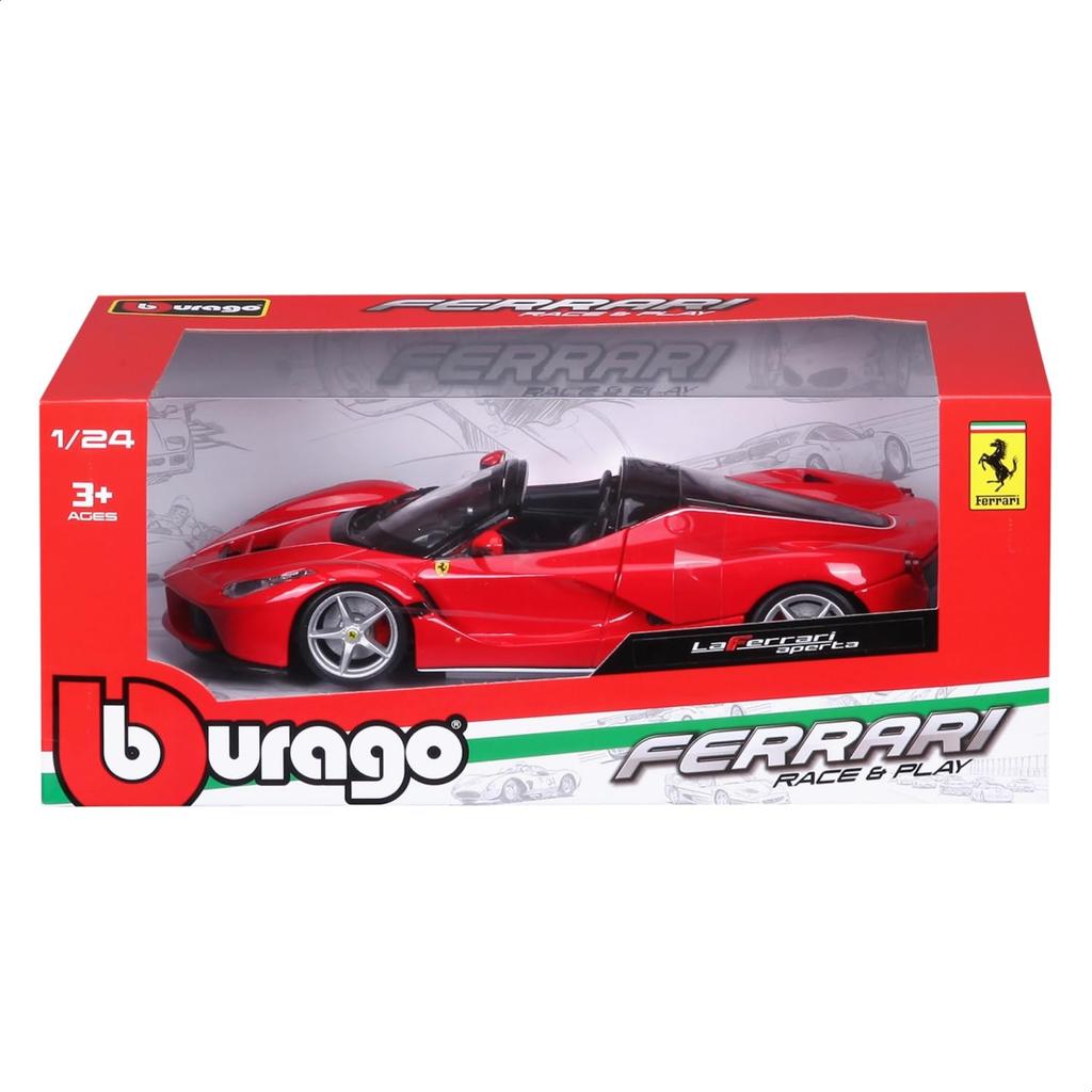 Bburago 1/24 Scale Ferrari LaFerrari Aperta Red / Diecast Model Car Finished Product 18-26022 RD