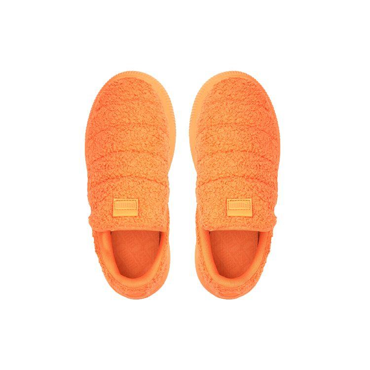 Puma Замшевые женские кроссовки Mayu Slip-On Teddy - Neon Citrus Orange 384887-04