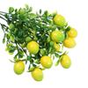 Centerpiece for Home Greenery Decoration Lemon Tree Artificial Fruit Lemon Branch with Green Leaves