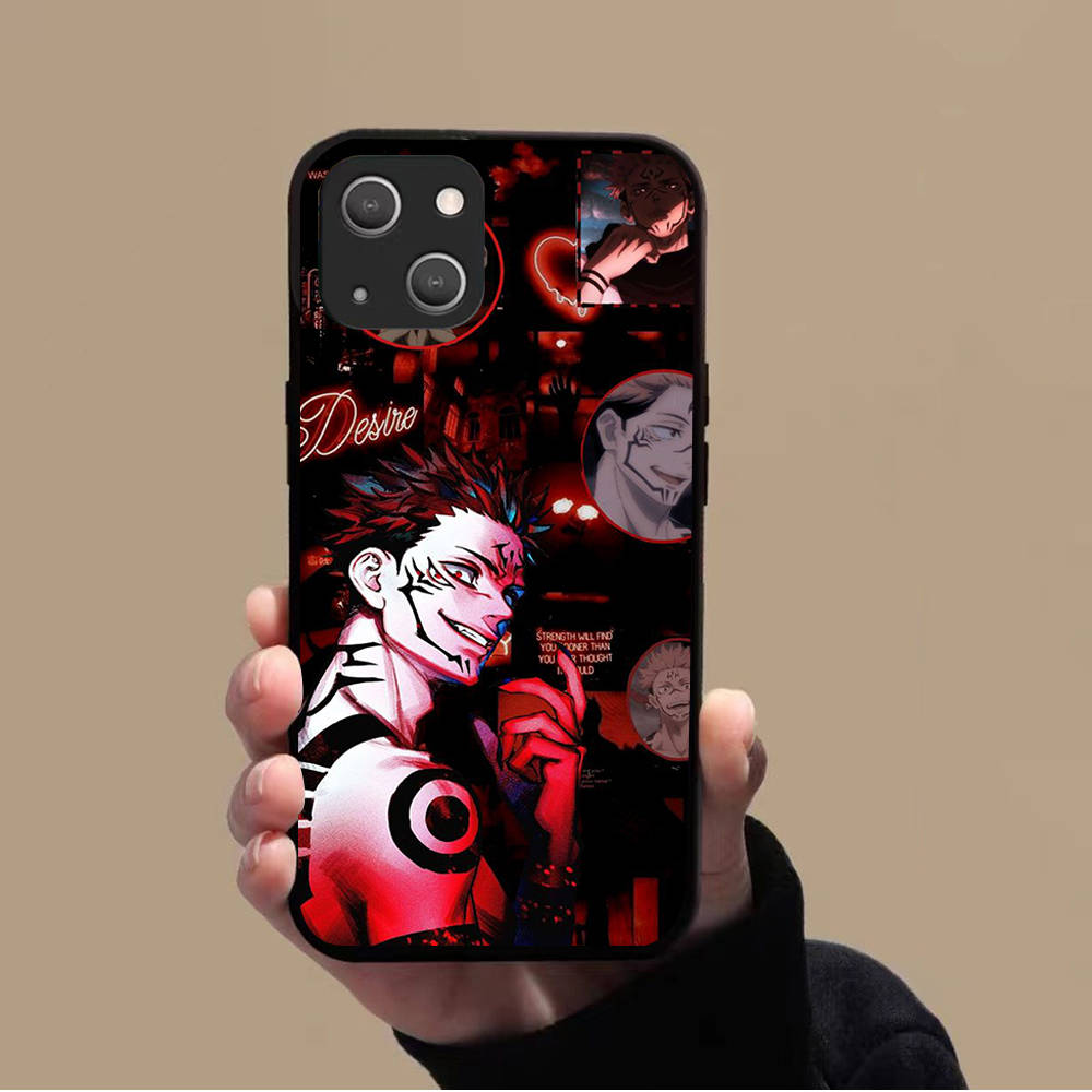 KK-2 Anime Naruto Soft Black Case for iPhone XR 14 15 11 12 13 6 7 8 X XS Pro Max Samsung S22 S23 S21 S24 FE Ultra S8 Plus