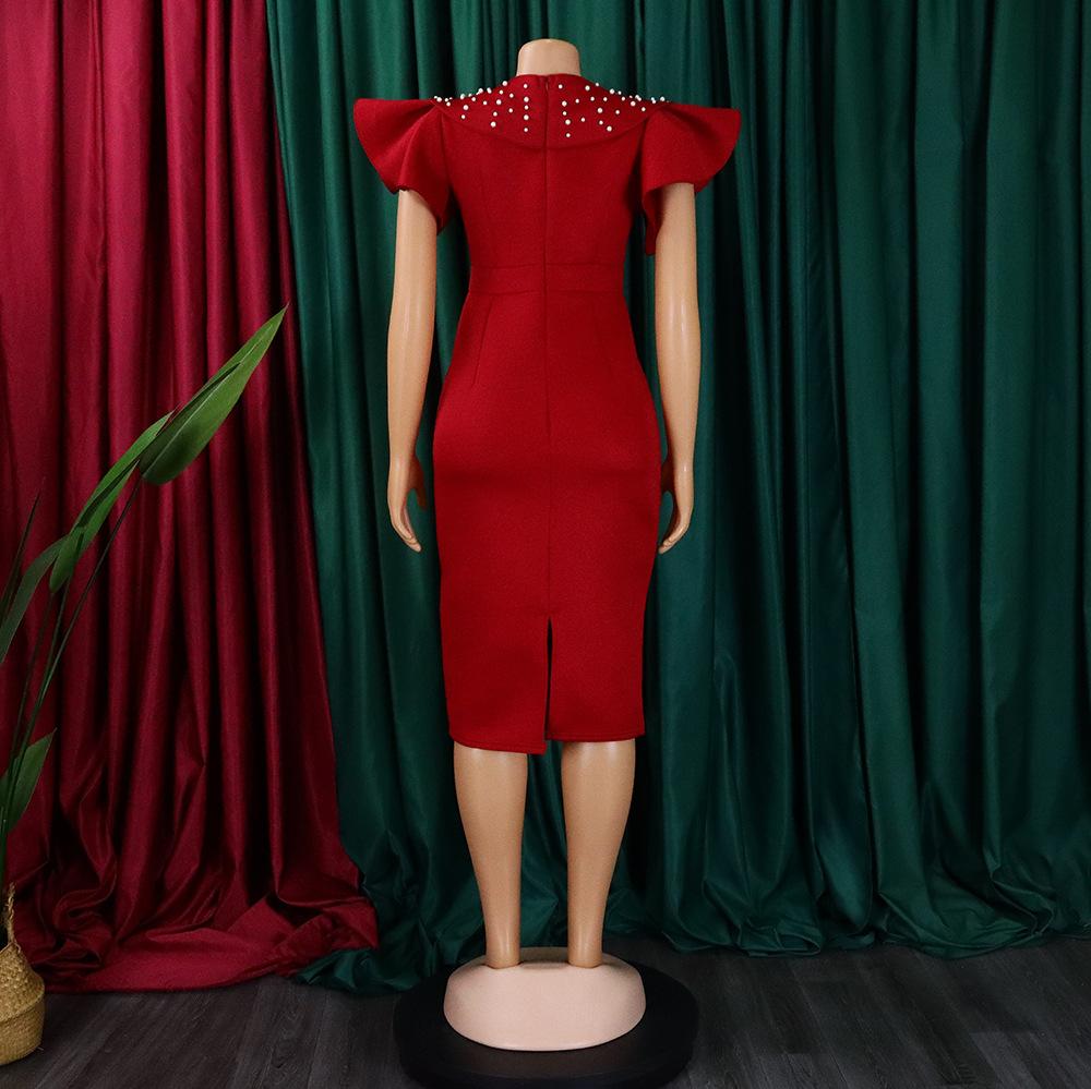 YYFS Женская мода лето весна однотонный принт с коротким рукавом и круглым вырезом с высокой талией повседневные платья