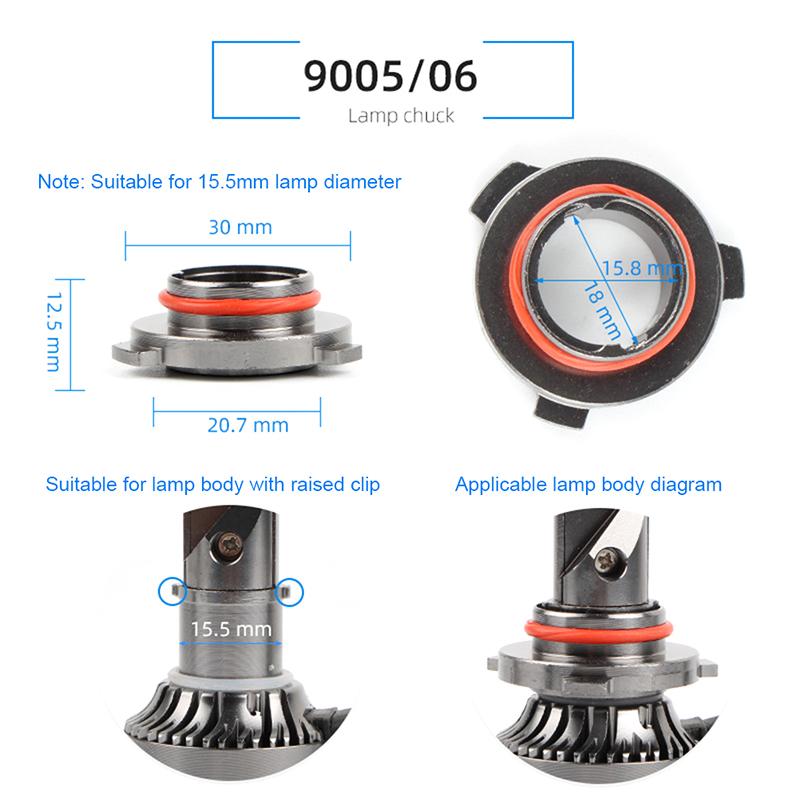 Для V7-9005/9006/9012/H11/H7/H4/H3/H1 Фиксаторы фар Клипсы Адаптер Основание Цоколь Держатель для Светодиодной Лампы Фары Автомобиля