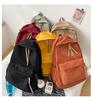 Schoolbag schoolbag female college student Japanese ins solid color Harajuku student backpack wholesale large capacity versatile backpack