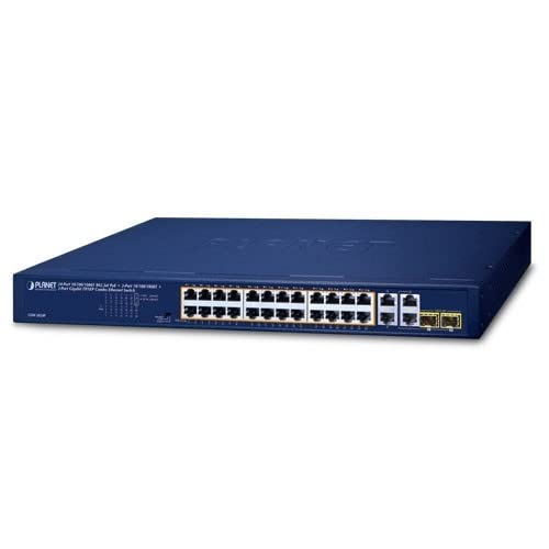 PLANET Technology Gigabit Ethernet Switching Hub with SFP Port 28 Ports PoE+ GSW-2824P