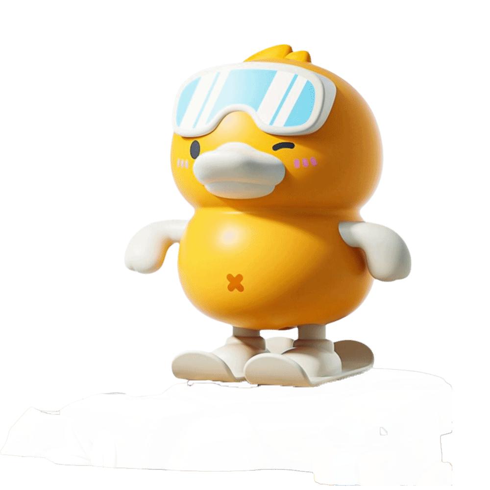 Yellow Duck Skiing duck toy Clockwork Design Jumping Duck Toy Clockwork Duck Toy Baby Training