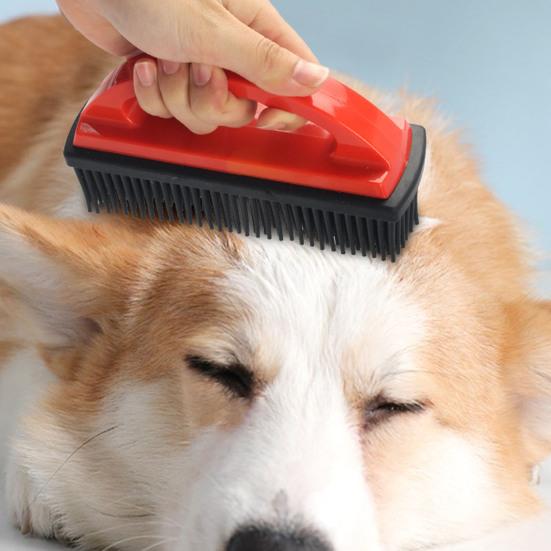 Щетка для удаления шерсти домашних животных, кошачья, собачья, для груминга, силиконовая щетка для чистки ворса и мусора для домашней мебели, одежды