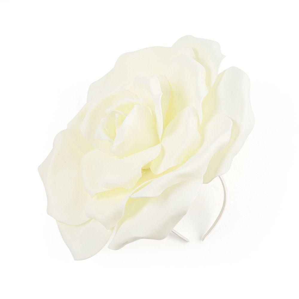 Свадебная шляпа-вуаль с розами и цветами, преувеличенный головной убор Марди Гра для женщин