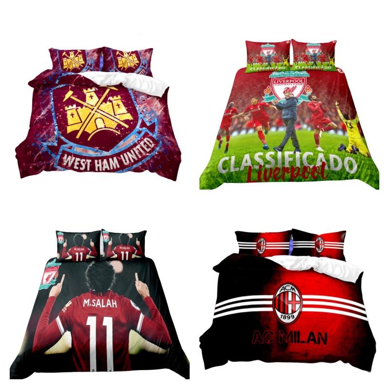 Football-themed Bedding Set Includes Duvet Cover And Pillowcase Polyester Material