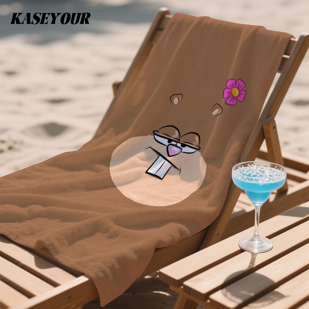 Sandy the Squirrel Compact Travel Beach Towel Super Absorbent Sand Resistant, Microfiber for Swimming Camping Yoga