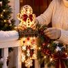 Уличные праздничные декоративные гирлянды, Светящаяся фигурка Санты/Оленя/Пингвина/Пряничного человечка для украшения перил, Каскадные зимние гирлянды для