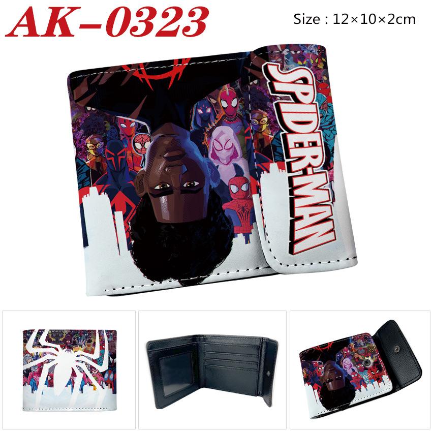Marvel Superhero Full-Color Snap PU Leather Short Wallet Captain America Iron Man Spider-Man
