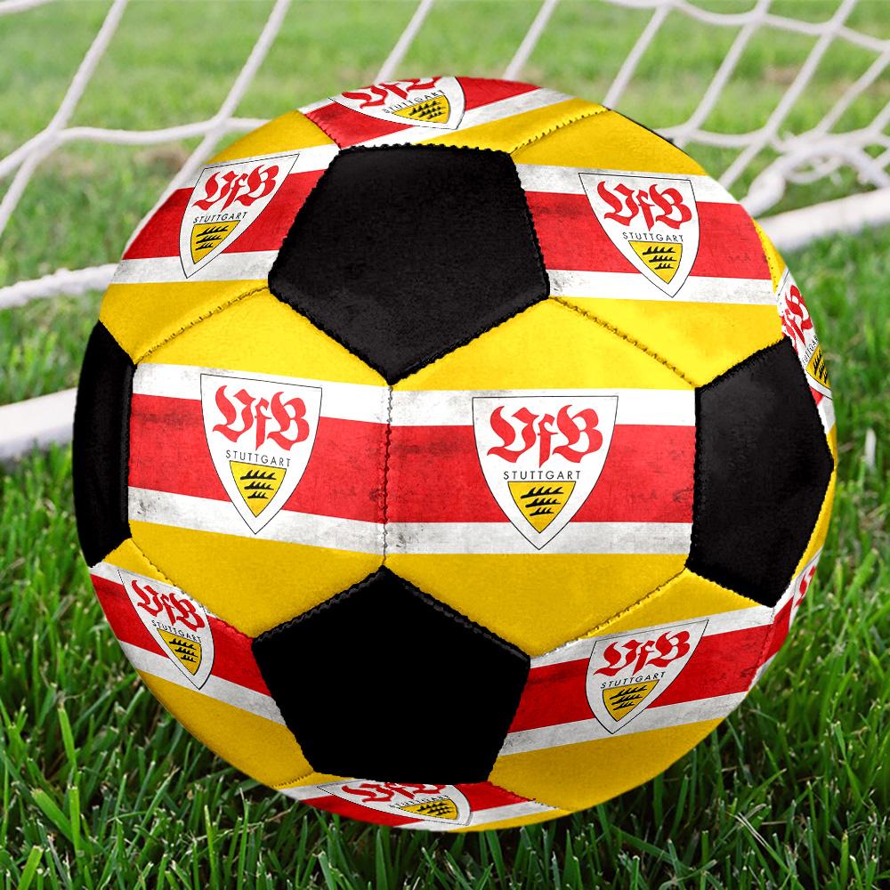 Stuttgart Football Club Indoor Soccer Ball Colorful All Ages Size 5 Machine Stitched PVC Competition Ready Durable High-Bounce