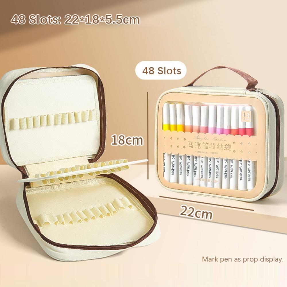 Zipper Closure Marker Pen Storage Bag Watercolor Pen Storage Bag  Art Supplies Storage