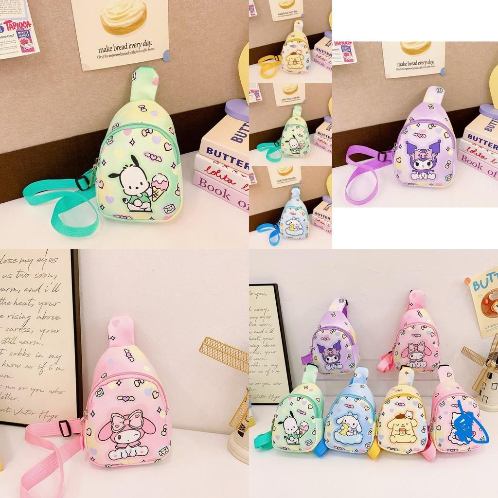 Очаровательная детская нагрудная сумка с мультяшным принтом, легкий нейлон для детей дошкольного возраста