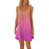 Fashion Summer Sundress For Women Casual Print Sleeveless Cute  Sling Beach Dress