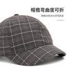 Plaid short brim baseball cap men and women spring and summer retro casual new cap fashion outdoor visor
