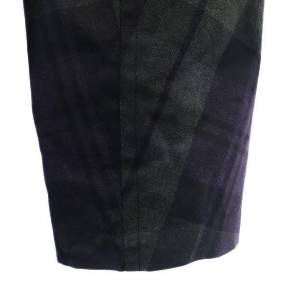COMMONPEOPLE пальто из смесовой шерсти в клетку S темно-синий x зеленый Мужское Б/У