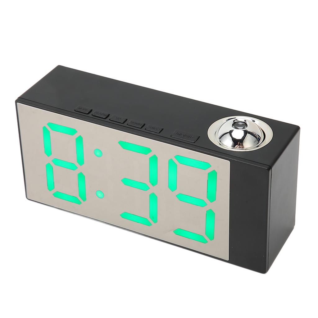 Projection Alarm Clock USB Charger Port Adjustable Brightness Digital Clock with 180 Degree