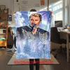French legendary rock singer and actor Johnny Hallyday blanket soft home furnishing nap decoration four seasons warm Sherpa blanket U22