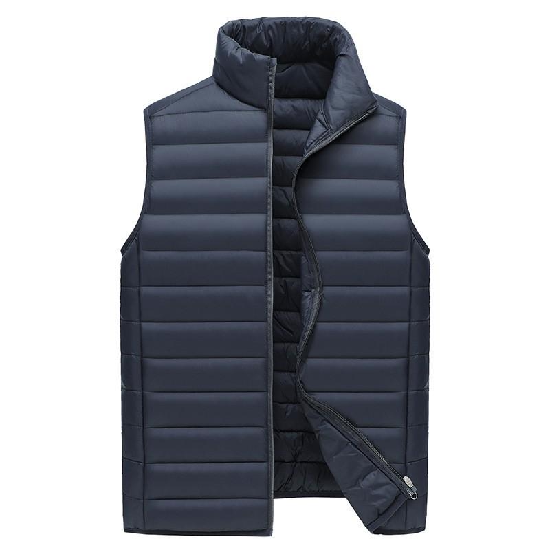 Mens Padded Vest Winter Warm Sleeveless Quilted Cotton Nylon Outerwear Casual Layering