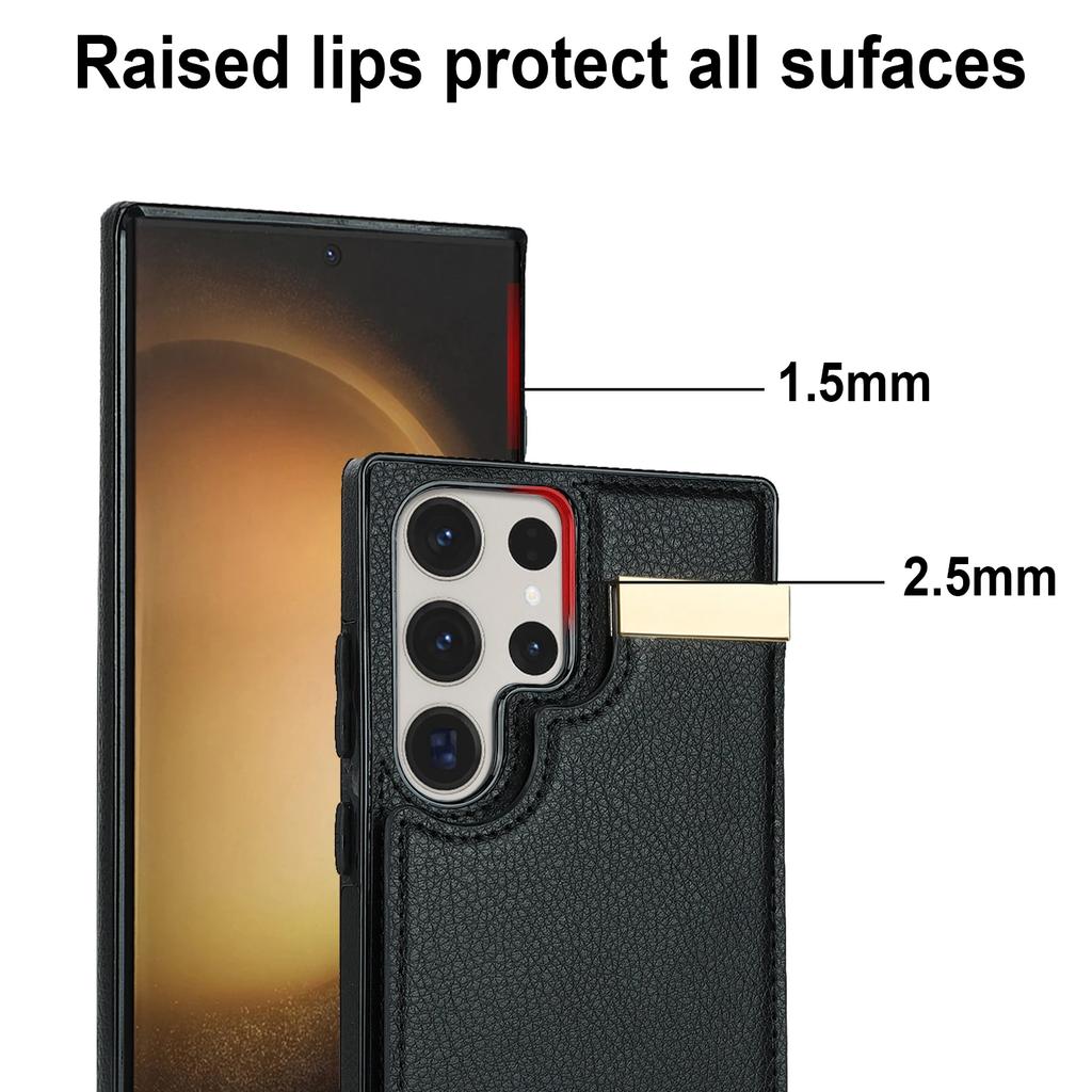 Вертикальный кошелек с отделениями для карт, кожаный чехол для Samsung S23 S24 Ultra S22 Plus S21 FE A54 A14 A52 A53 A73, сумка-чехол с карманом для карт