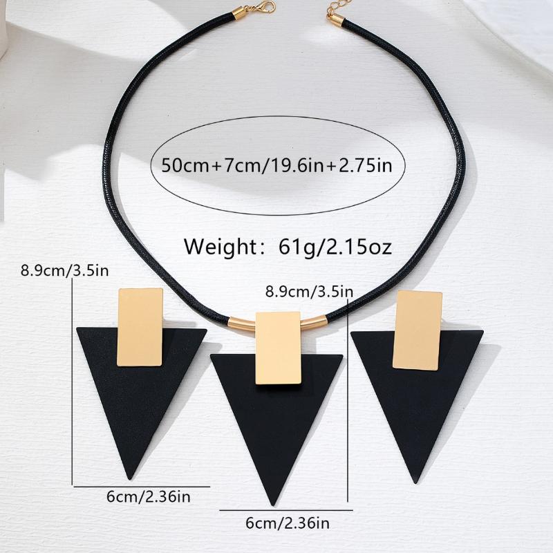 Модный набор колье и серег из сплава, геометрический, овальный, спиральный, в виде улитки, цепочка для ключицы для женщин, преувеличенные украшения
