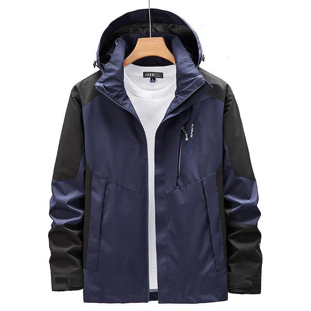 Плюс размер 8xl Размер 8xl 7xl 6xl Мужская водонепроницаемая куртка Мужские уличные куртки Большая осенне-зимняя ветрозащитная верхняя одежда Ветровки Пальто Мужское