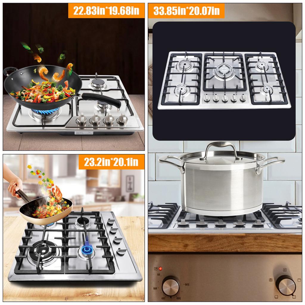 Новая бытовая многоконфорочная встроенная газовая плита из нержавеющей стали газовая варочная поверхность для кухни кухонные принадлежности газовая плита
