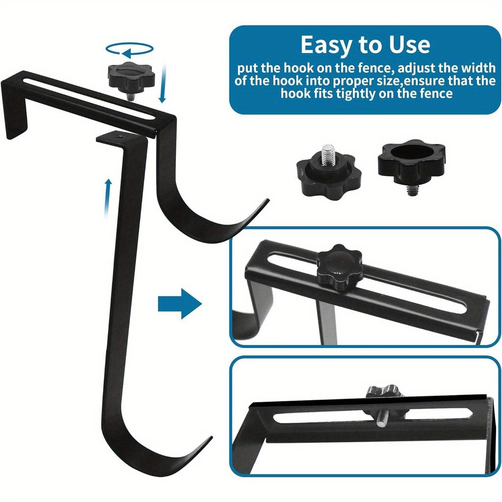 2 шт., регулируемый алюминиевый держатель для столба бассейна, крючки для ограждения столбов бассейна, 2 шт. крюк для столба бассейна, прочные крючки для ограждения шланга бассейна