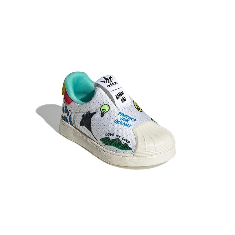 Adidas Originals 360 I Primeblue Abrasion Resistant Low top Toddler Shoes White Red Baby FX4926