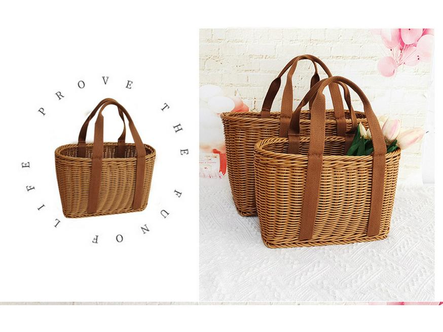 Плетеная сумка из ротанга - Фруктовая и Пикниковая корзина