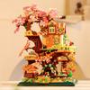 Non-Toxic 2In1 Tree House Building Block City Street View Miniature Assembled Home Decor Brick Children'S Toys For Kids Christmas Gifts