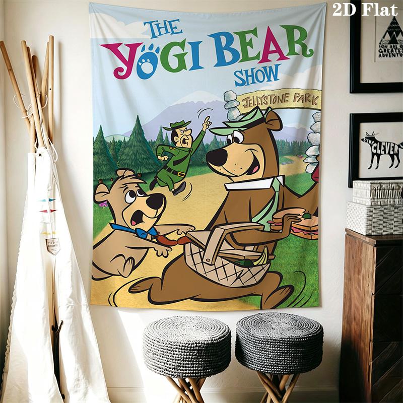 Jellystone Yogi Bear & Friends Pattern Home Decor Tapestry, Wall Hanging, Decorative RV Wall Cloth.XGT0914150