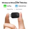 Проводной беспроводной CarPlay Android Auto адаптер Dongle Plug and Play 2in1 для Toyota VW Kia