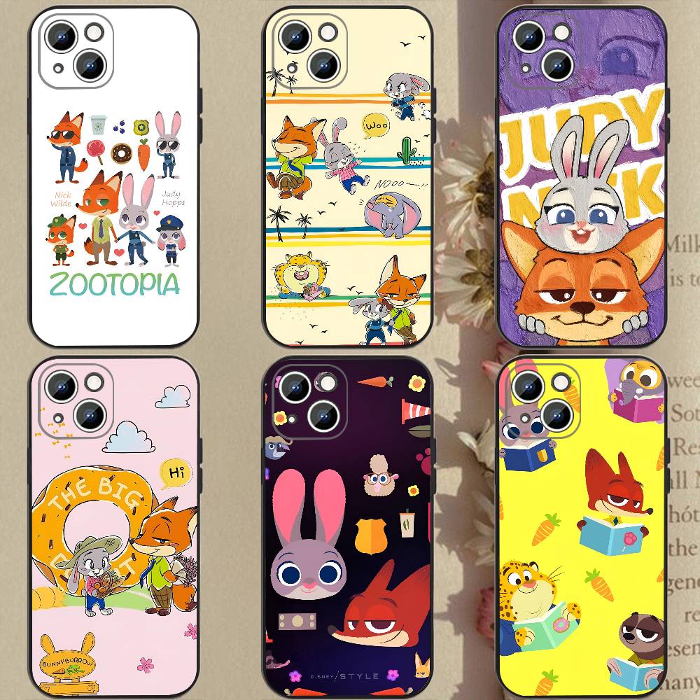 Z-zootopia-a Чехол для телефона Силиконовый Мягкий Для iPhone 17 Air 16 15 14 13 12 11 Plus Pro Max Plus