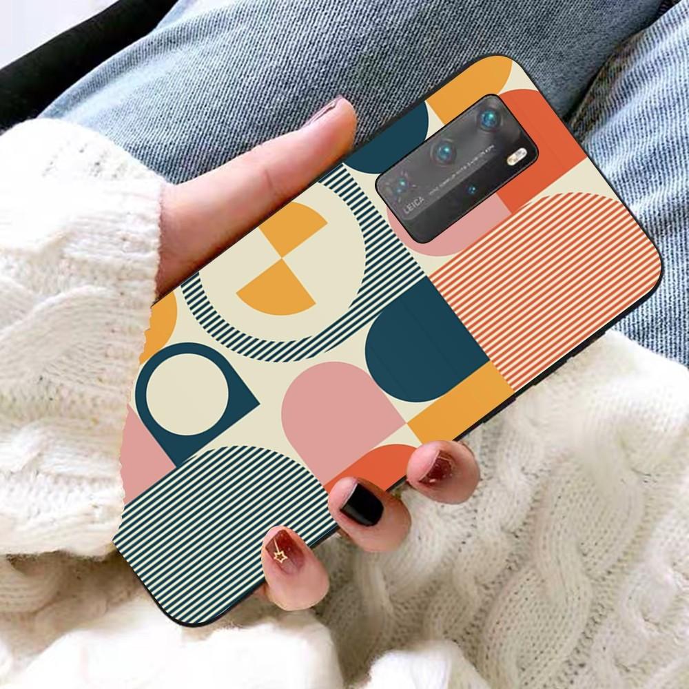 Geometric Bauhaus art Phone Case For Huawei P 8 9 10 20 30 40 50 Pro Lite Psmart Honor 10 lite 70 Mate 20lite