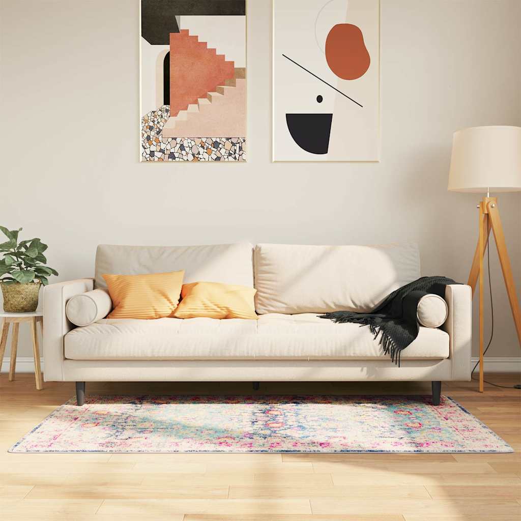 Washable Multi Color Carpet 80 x 150 cm