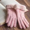 Warm Plush Thermal Gloves for Women Thicken Cold Weather Snow Gloves for Winter