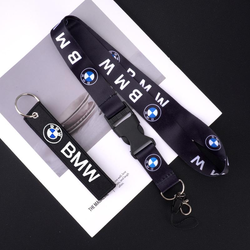 B-Логотип BMW Шейный ремешок Ключ Телефон Рабочая карта Ремешок-шнурок Брелок для ключей Для BMW M Performance E46 E36 E34 E53 E87 E90 E60 X1 X2 X3 X5 X6 usdf03