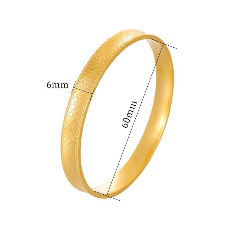 Gold-Plated Dragon Scale Polka Dot Bracelet - Unisex, Multiple Sizes, Traditional Craftsmanship, National Style Jewelry