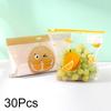 30 шт./упак. влагонепроницаемый мешок для хранения свежих продуктов на кухне, многоразовый, подвесной, герметичный, с рисунком из мультфильмов, с замком-молнией
