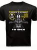 Мужская футболка F-14 Tomcat Fighting 103 Эскадрилья Jolly Rogers Авиационная футболка Черная футболка Темно-синяя Золотой Военно-морской знак Истребитель