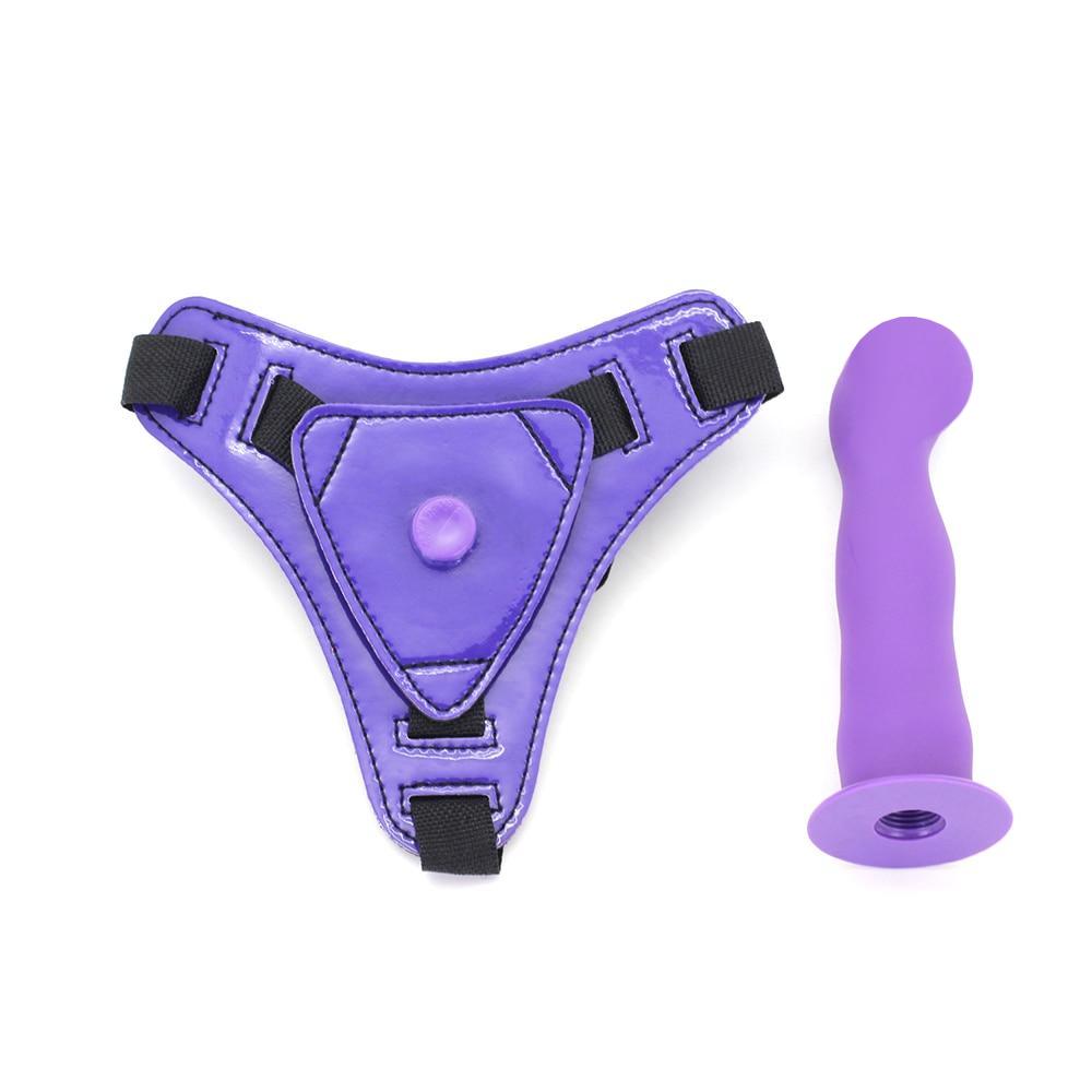 Dildo With Harness Strapon Panties Purple Pink Black Dong Strap Ons