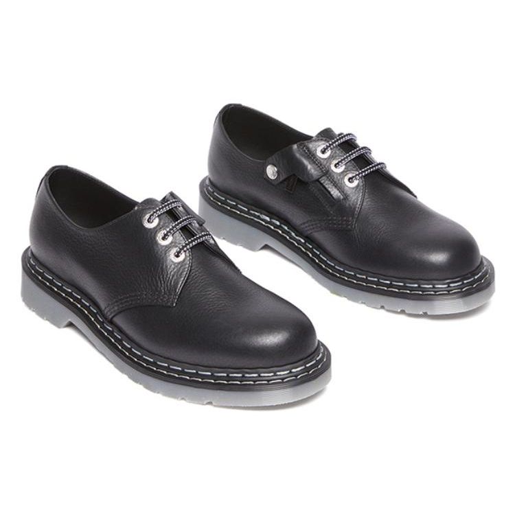 Dr. Martens 1461 Genuine Leather Simple Plain Round Toe Low-Top Casual Shoes Unisex Casual Shoes Black 30623001